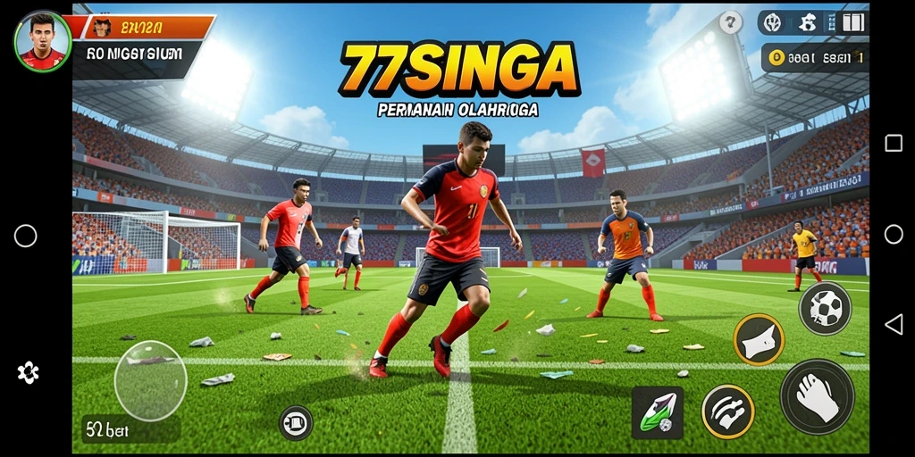 Tampilan gameplay menarik dari 77SINGA dalam pertandingan olahraga.