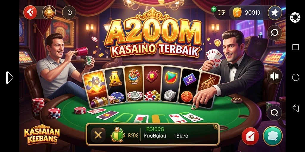 Screenshot A200M menampilkan gameplay seru dan interaktif dalam suasana Kasino.