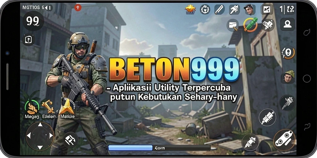 Tampilan utama BETON999 dengan fitur-fitur utility yang membantu.