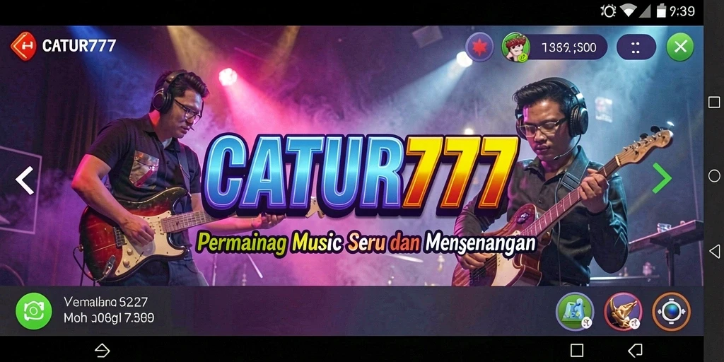 Tampilan gameplay musik yang menarik dan interaktif.