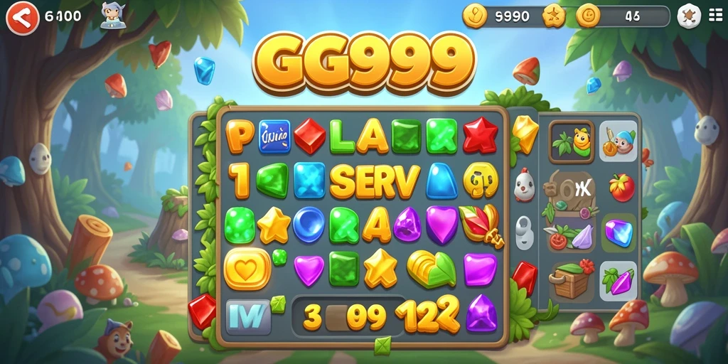 Screenshot utama GG999 menampilkan gameplay Match-3 yang menantang dan mengasyikkan.