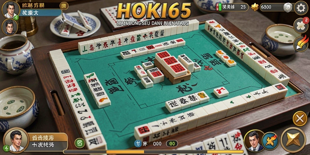 Tampilan gameplay HOKI65 yang mendebarkan saat bermain Mahjong.
