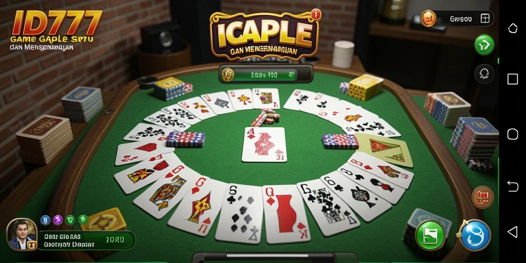Tampilan gameplay Gaple di ID777 yang seru dan interaktif.