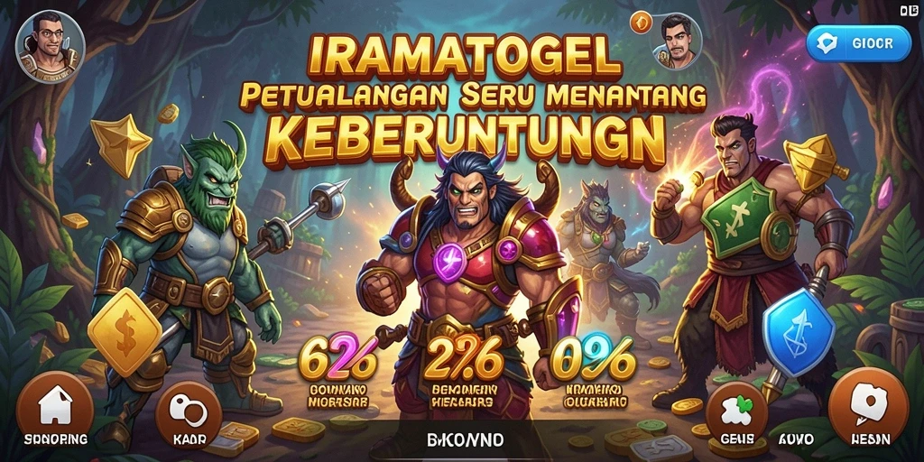 Screenshot gameplay yang menunjukkan petualangan menarik di IRAMATOGEL.