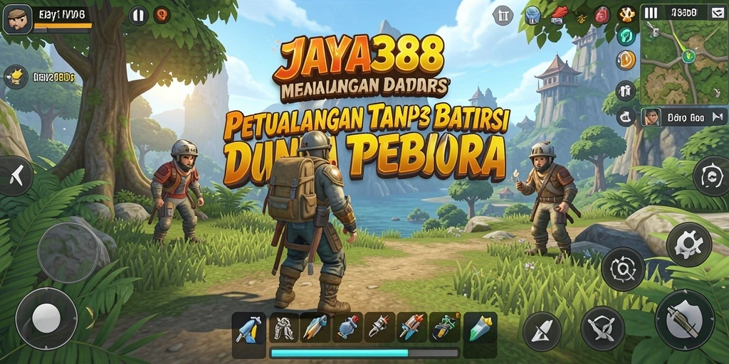 Screenshot gameplay JAYA388 menampilkan dunia terbuka yang luas dan menakjubkan.
