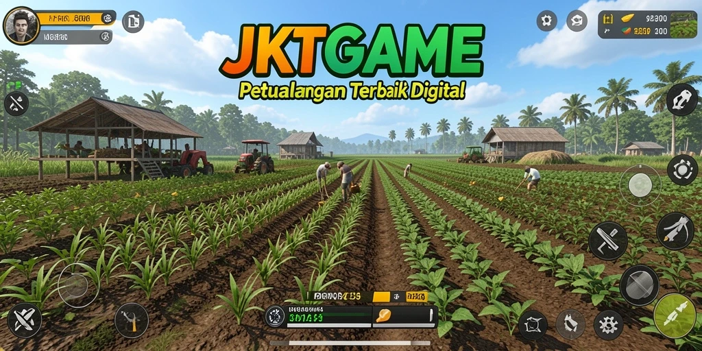 Screenshot JKTGAME menampilkan gameplay pertanian yang seru dan menarik.