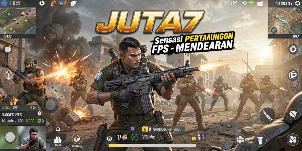 Screenshot menunjukkan aksi seru dalam gameplay FPS yang intens.