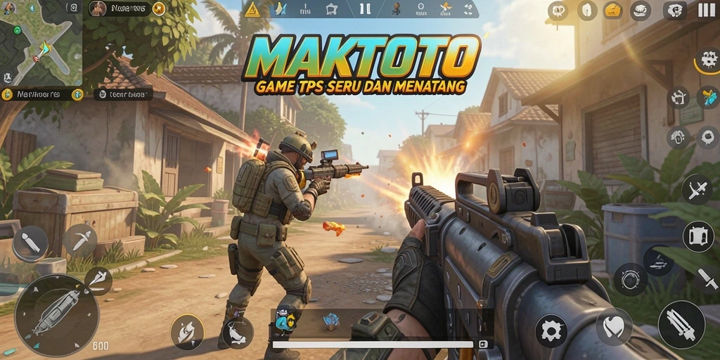 Screenshot gameplay seru dari MAKTOTO dengan aksi intens.