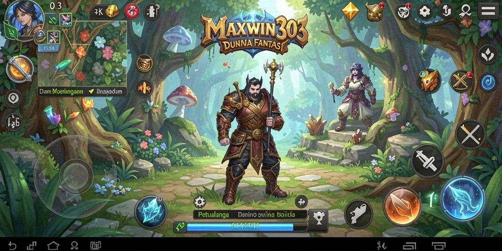 Screenshot gameplay <strong>MAXWIN303</strong> yang menampilkan serangan seru dalam pertarungan RPG.