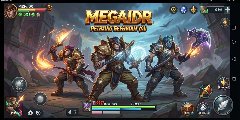 Screenshot dari gameplay mendebarkan dalam MEGAIDR.