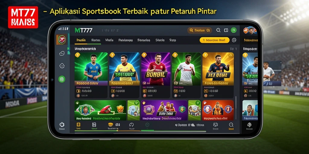 Screenshot utama MT777 menunjukkan antarmuka sportsbook yang menarik.