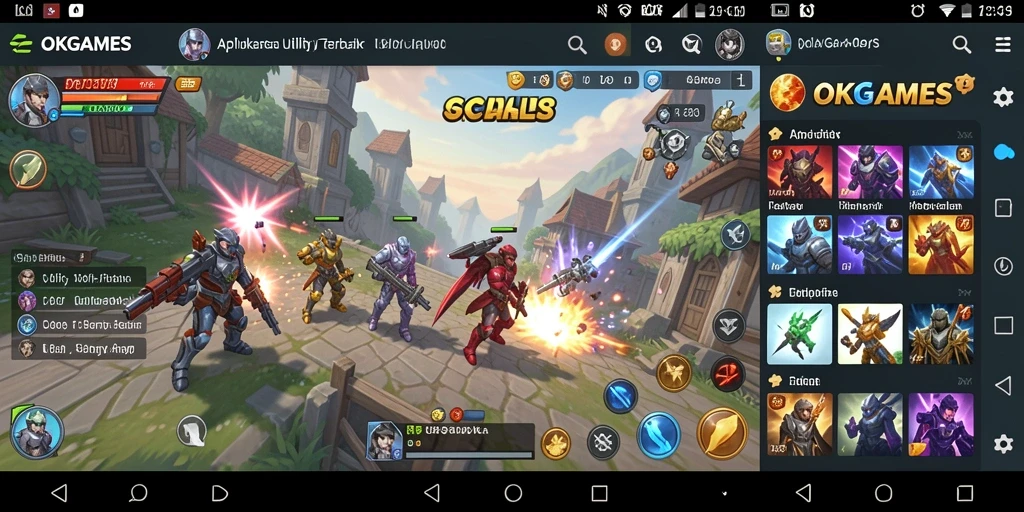 Tampilan antarmuka pengguna yang intuitif dari OKGAMES untuk aktivitas Utility.