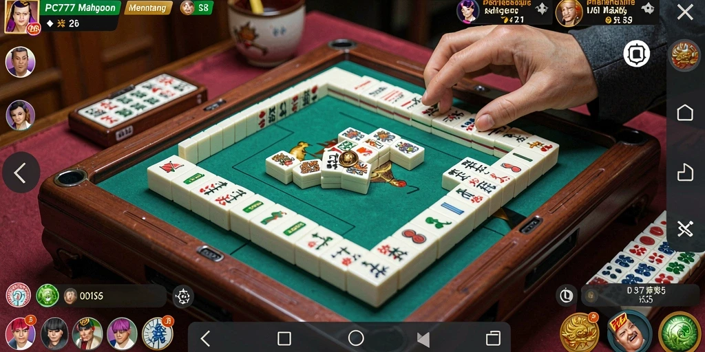Screenshot gameplay Mahjong PC777 yang seru dan menantang.