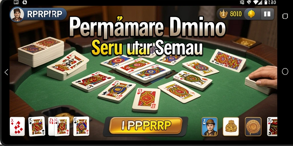 Tampilan gameplay RPRPRP yang penuh aksi dan strategi Domino.