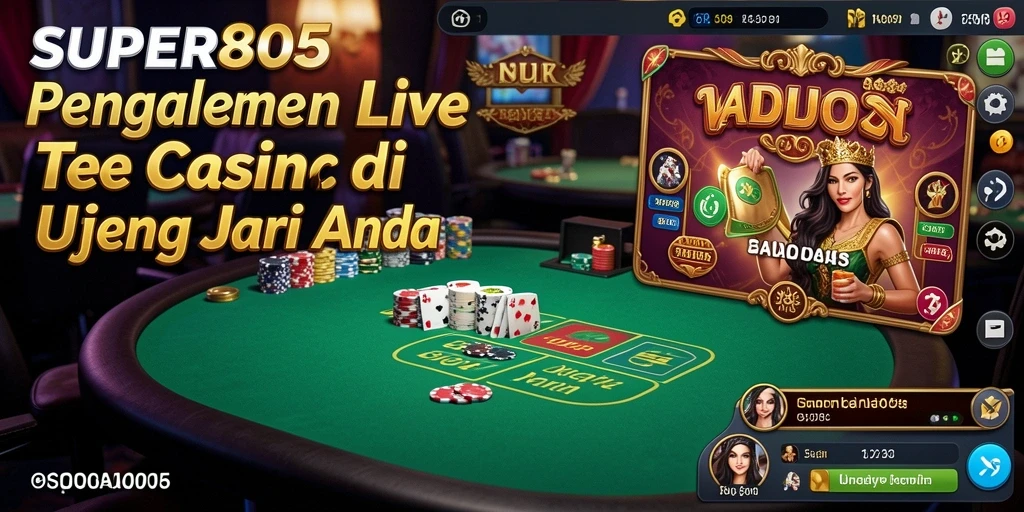 Tangkapan layar SUPER805 menunjukkan gameplay Live Casino yang menarik.