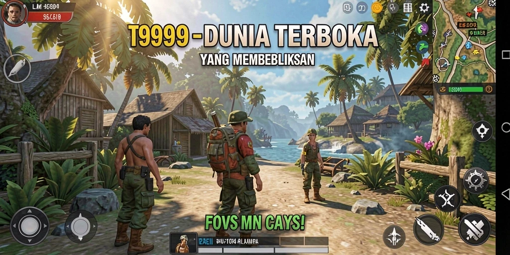 Gameplay T9999 yang menakjubkan dalam dunia terbuka.