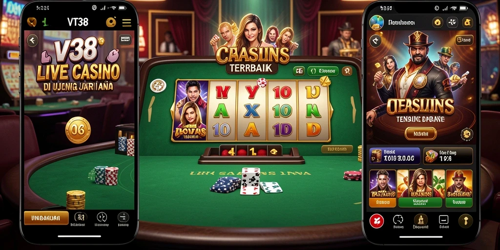 Tampilan gameplay Live Casino VT38 dengan dealer langsung yang profesional.