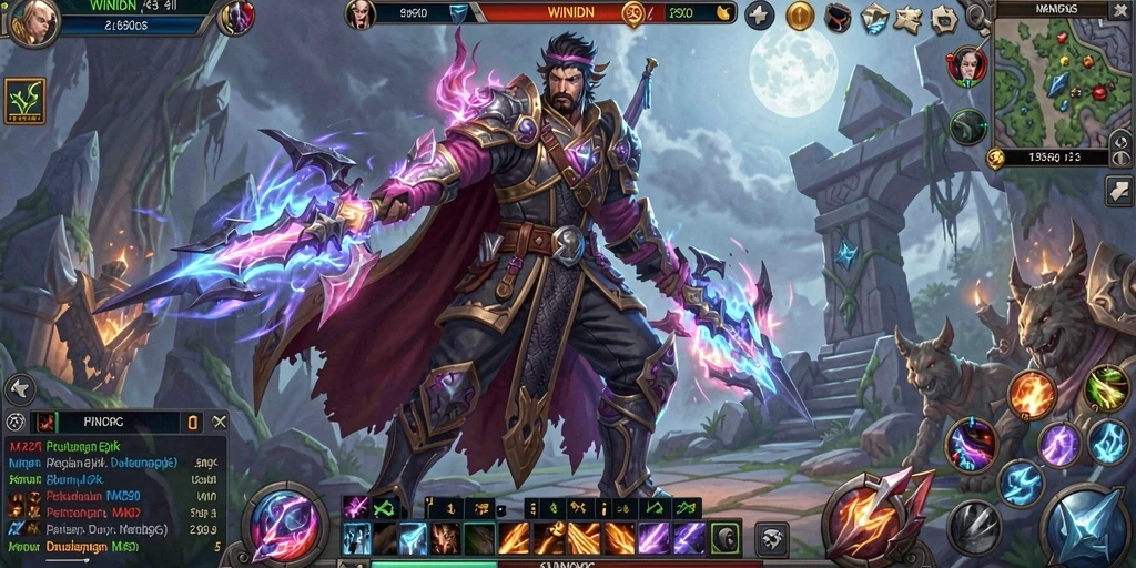 Screenshot gameplay WINIDN yang menunjukkan aksi petualangan MMORPG.