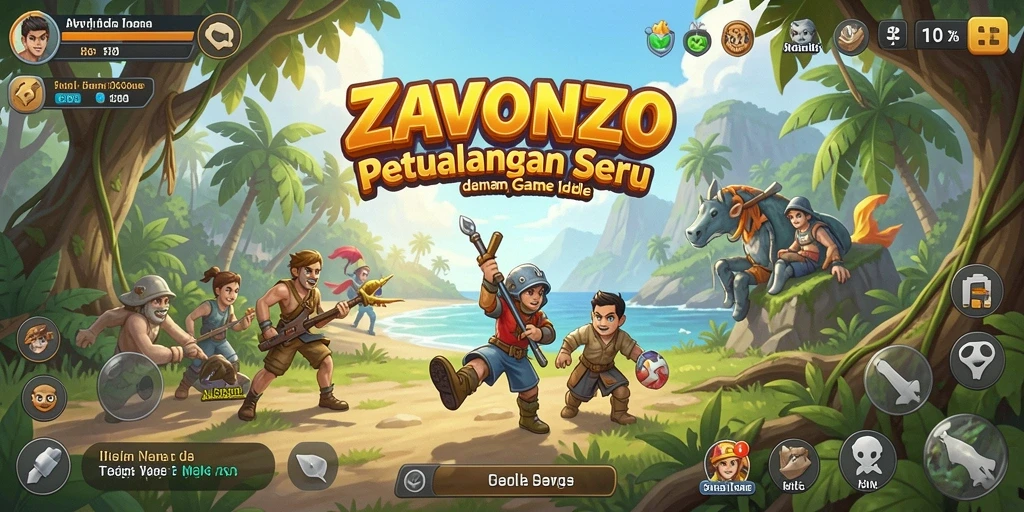 Tampilan gameplay ZAVONZO yang menarik dan penuh warna.
