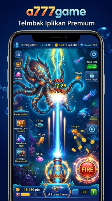 Tampilan utama aplikasi a777game dengan daftar aplikasi terbaru.